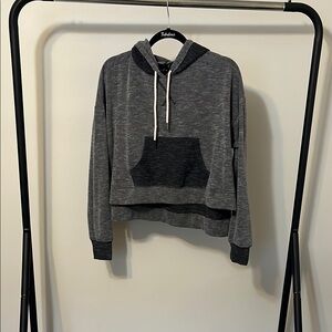 Urban Outfitters Gray Cropped Hoodie
